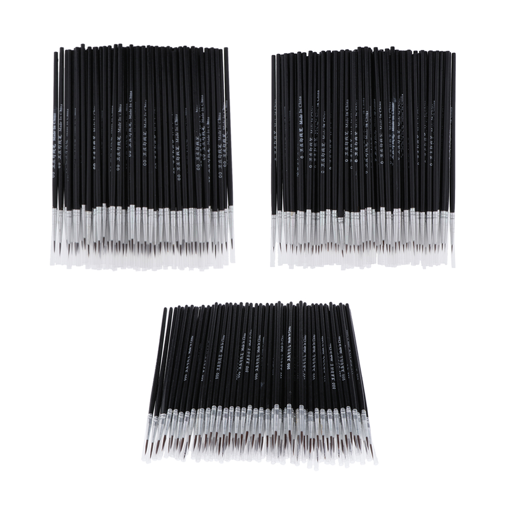 100Pcs Fine Point Tip Nylon Hair Drawing Hook Line Pen Artist Paint Brush