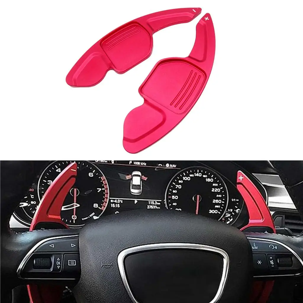 1Pair Car Paddle Shift Extensions Shifters for Audi A3 A4L A5 A6 A7 Silver