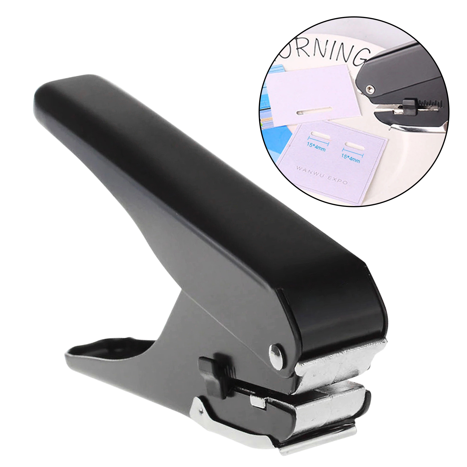 Handheld Paper Punch Hole Puncher 10 Sheets Capacity Card Tags Picture Punching Tool