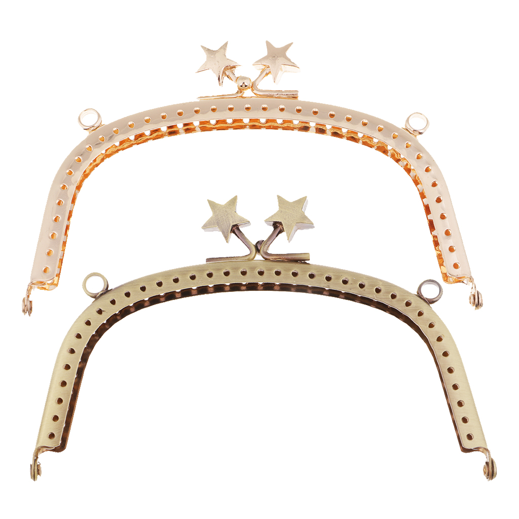 DIY Purse Handbag Handle Coin Bag Metal Star Shape Kiss Clasp Lock Frame for Crafts