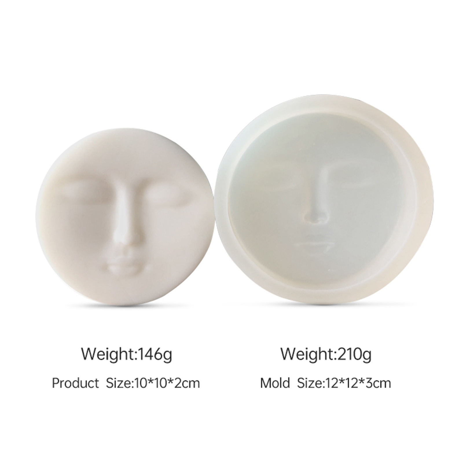 Candle Resin Mould Aromatherapy Wax Plaster Mold DIY Face Silicone Soap Mold