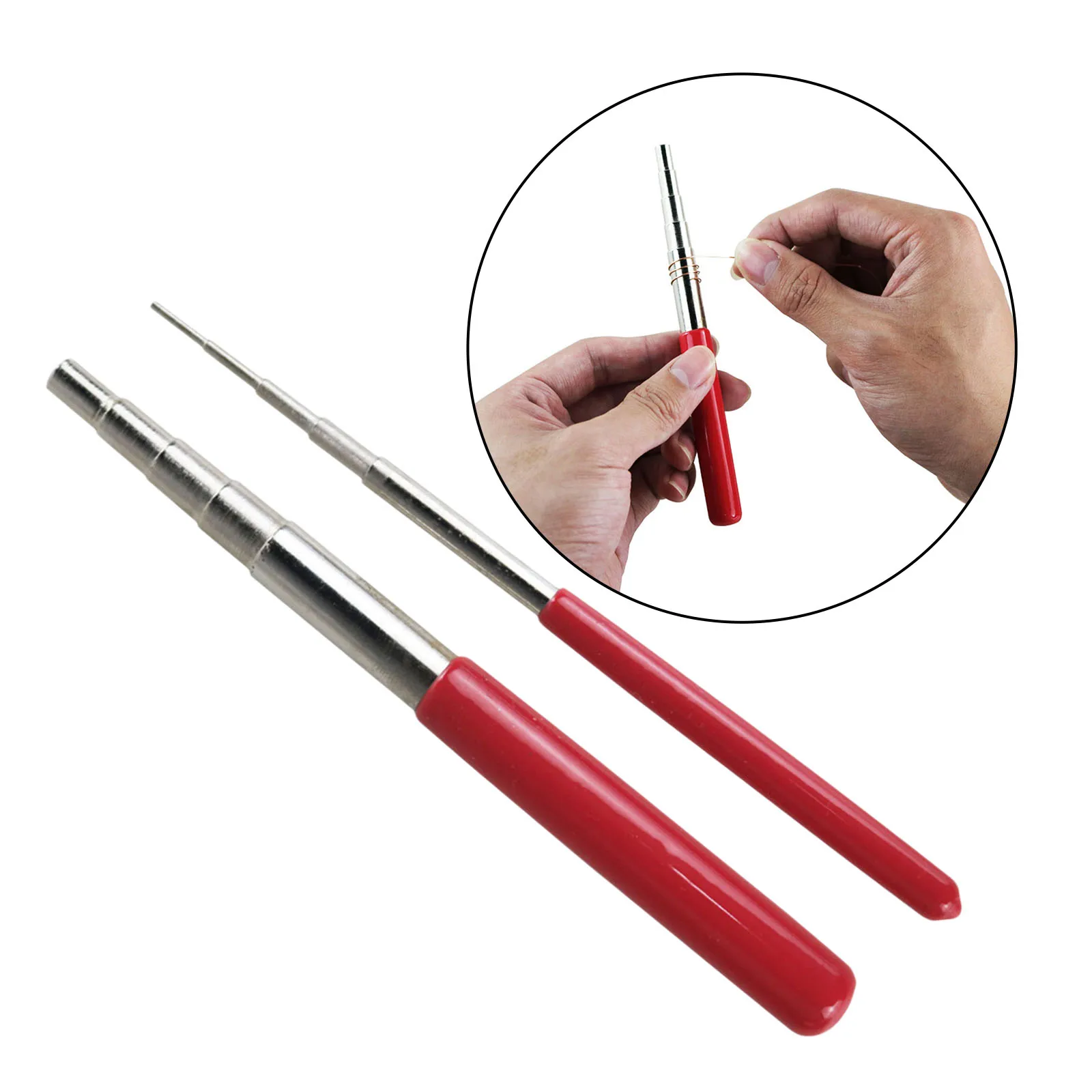 2pcs Wire Looping Tool Mandrel Jewelry Wire Wrapping Jump Ring Forming Molding Winding Sticks Wrapping Coil Jig Tool Set