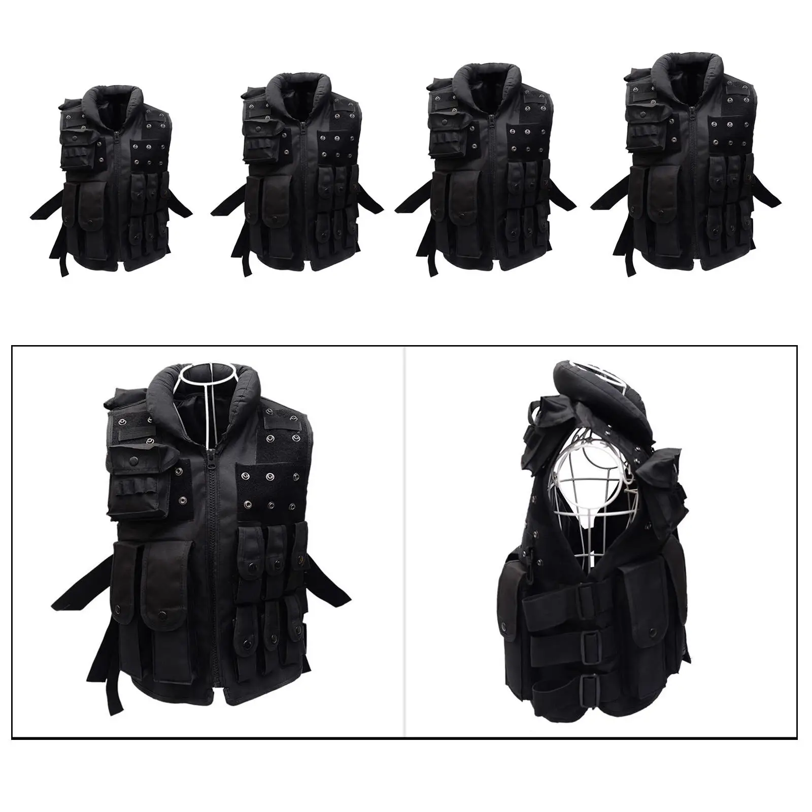 Tactical Vest Outdoor Ultra-Light Breathable Combat Training Waistcoat for Women Men Fishing Camping Gaming Molle Chest Vest