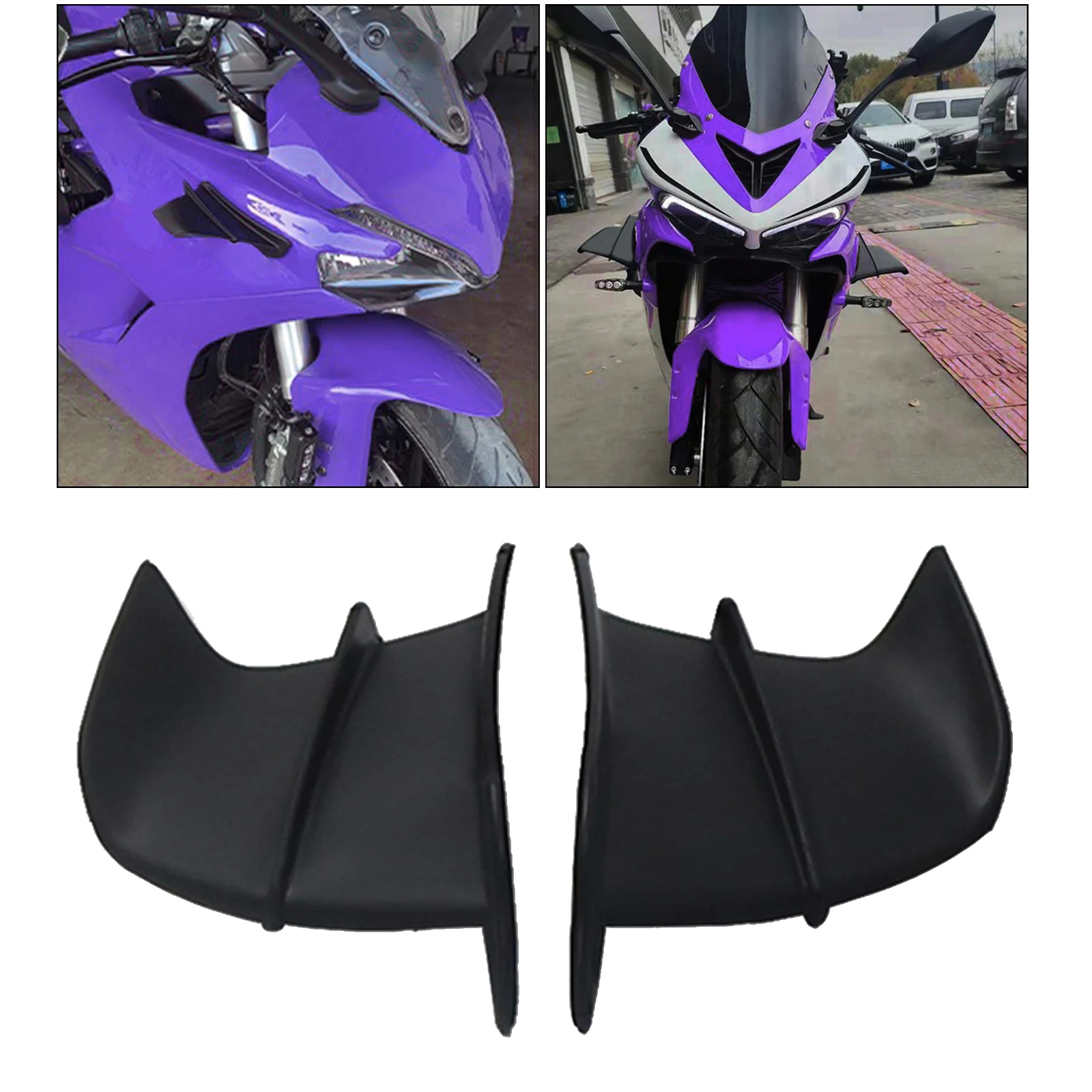 2 X Motorcycle Winglet Spoiler For Kawasaki Ninja H2 H2r For Yamaha Bws Gp  - Full Fairing Kits - AliExpress