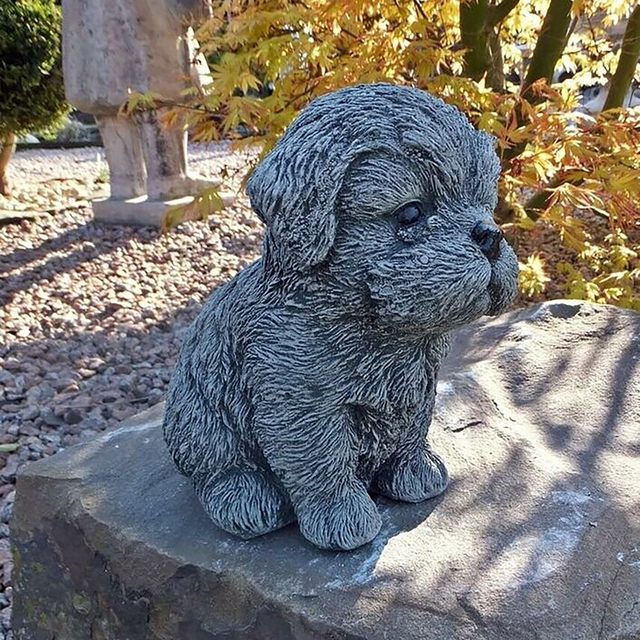 Toys Decor Home Tzu Shih Figurine Toys Resin Outdoor Garden Ornament  Decoration Ornaments Puppy Sculptures Simulation - AliExpress