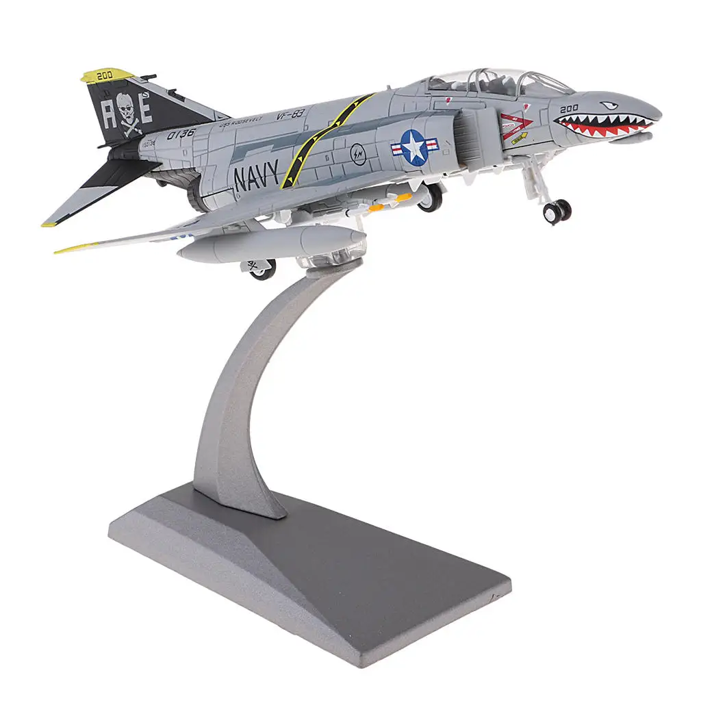 1:100 Die Cast American F-4 Fighter Aircraft Plane Toys Decor Collectibles