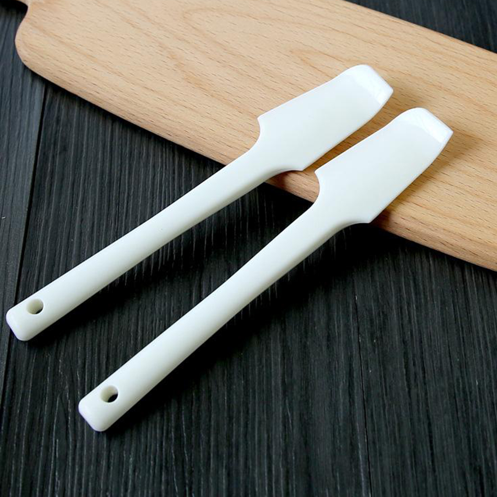Pack of 2 Silicone Spatulas, Heat-Resistant Non-Stick utter Cake Cream Spatulas Mixing Batter Baking Scrapers, 8inch