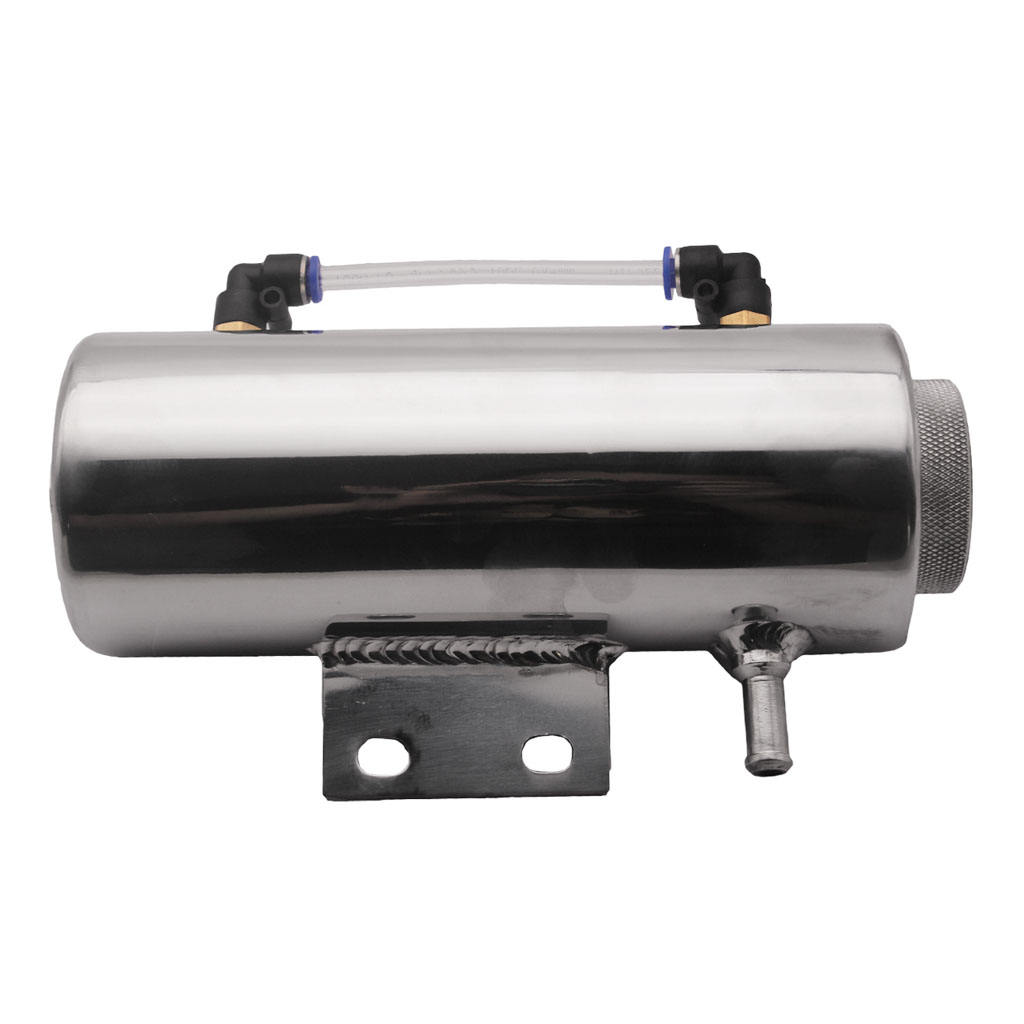 Radiator Coolant Overflow Puke Tank Polished Stainless Steel Radiator Coolant Overflow Tank
