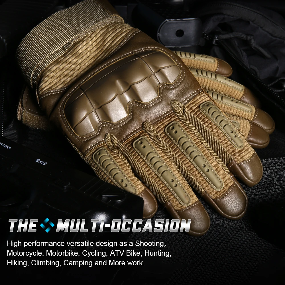 Touch Screen Tactical PU Leather Gloves