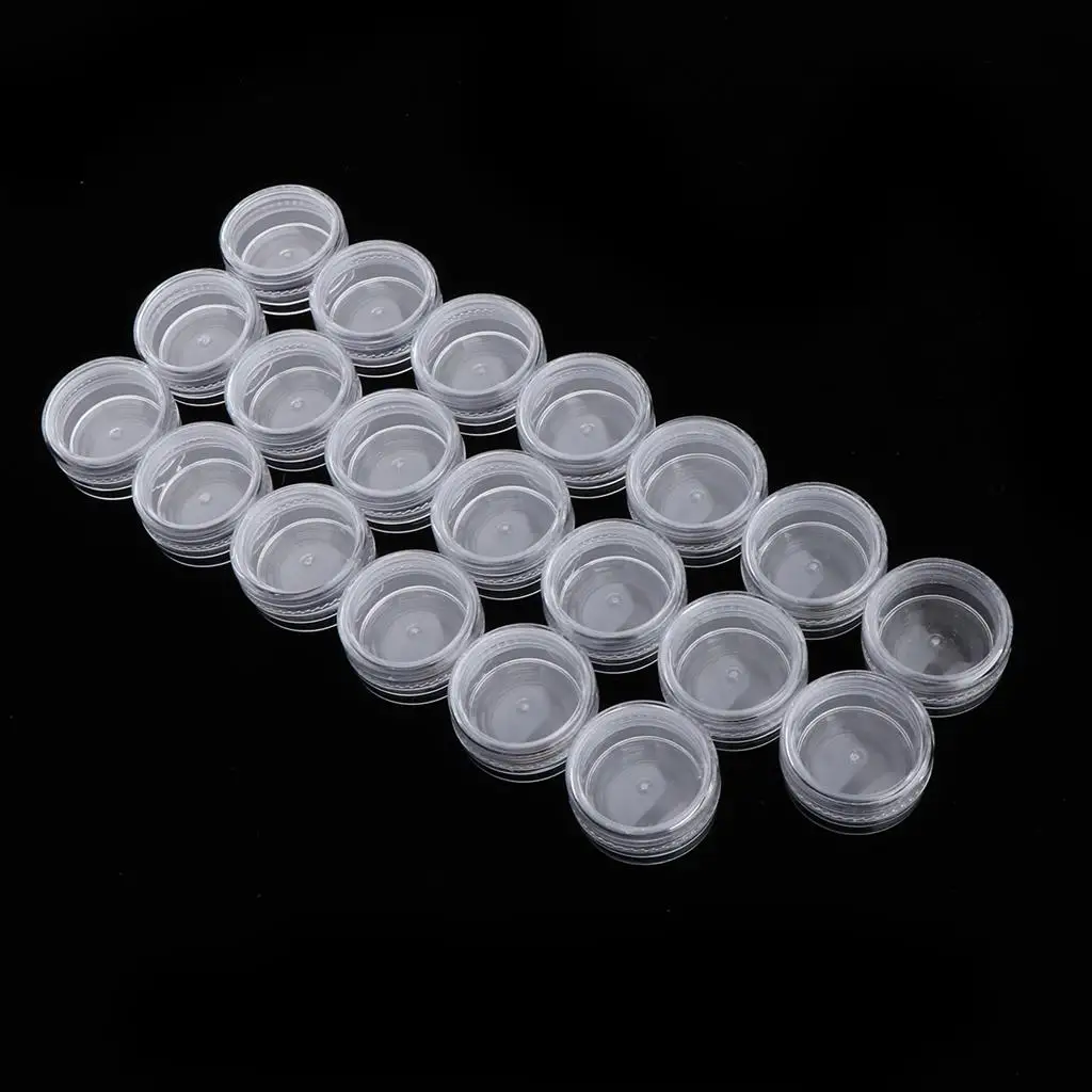 20 Pieces Mini Empty Cosmetic Jars Cream Jars Transparent Jars