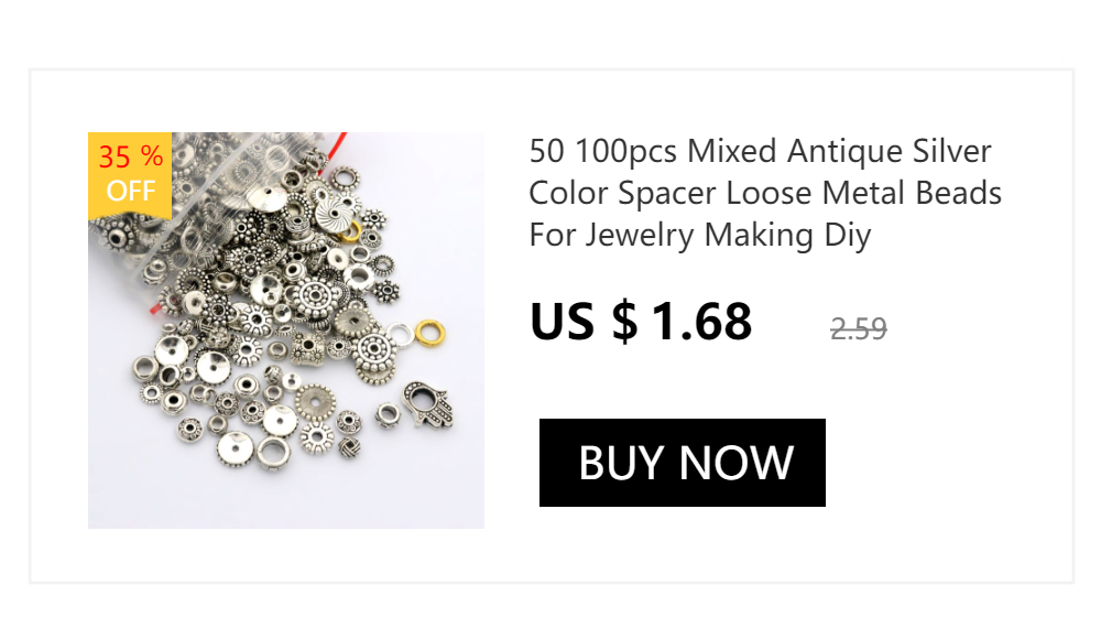 50PCS Tibaten Silber Runde Lose Dichtung Metall Spacer Perlen Für Schmuck Machen Diy Armband Halskette Zubehör Finden Großhandel – Detail 10