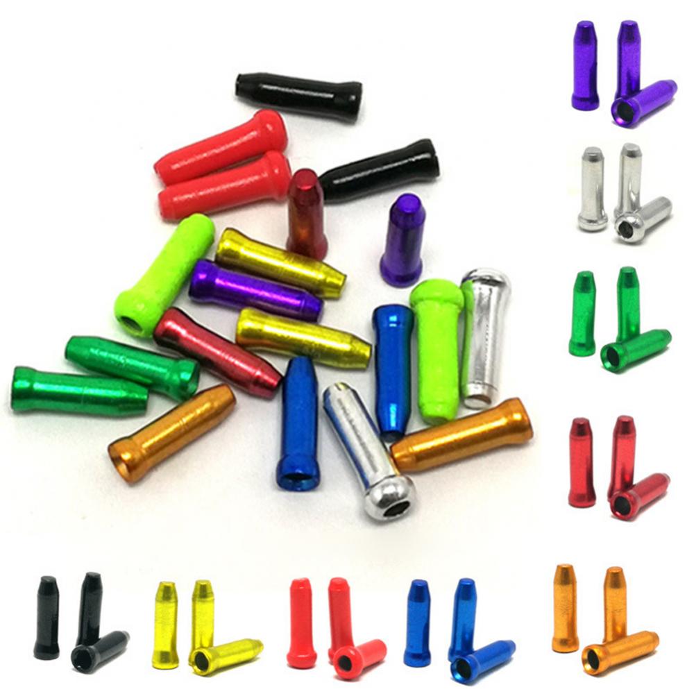 Lot De 100 Embouts De Câble Vélo Colorés - Aluminium, Pour Câbles 1 à 1.8mm, Route Et VTT