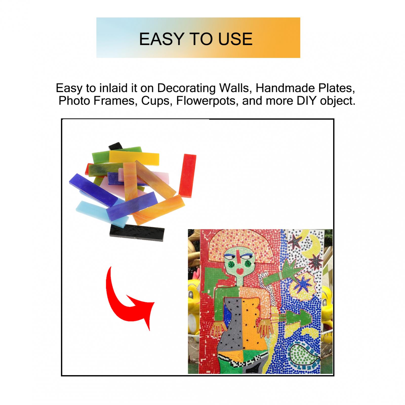 Transparant Glass Mosaic Tiles Puzzle Miniature Glass Artwork Supply Decor