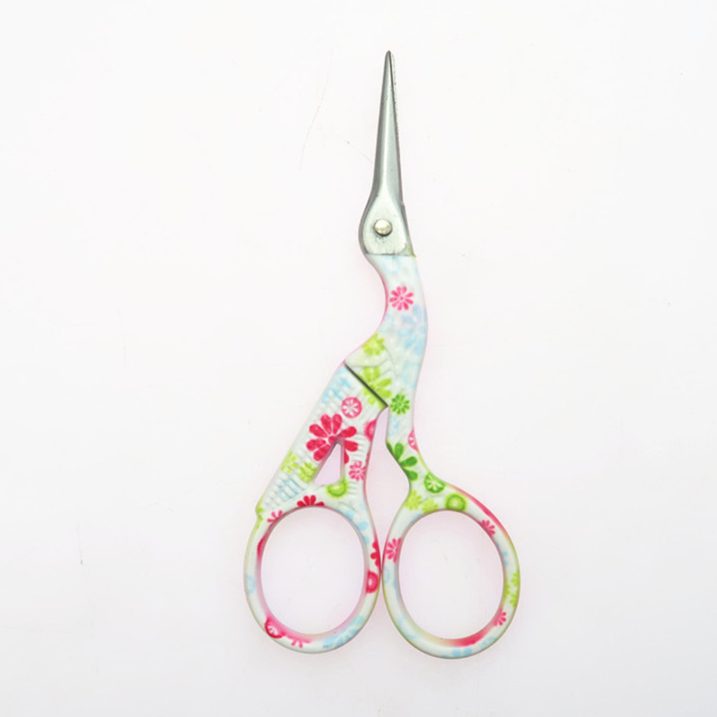 Small Stainless Steel Classic Stork Scissors Crane Design Sewing Scissors DIY Tools Dressmaker Shears for Embroidery, Craft