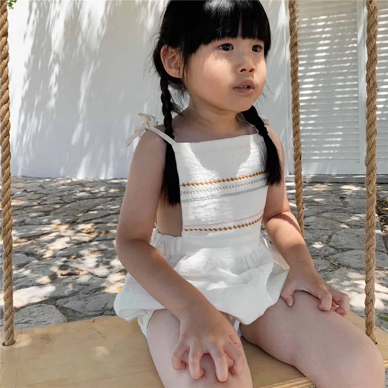 Liilu Beautiful Baby Girls Vintage Romper and T-shirt Baby Girl Blouse Lovley Linen Bubble Playsuit 2021 New Summer Kids T Shirt Baby Bodysuits expensive