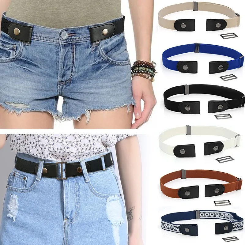wide belts for women Adjustable Women Leather Waist Elastic Belt Hot Men'S And Women'S Invisible Waistband Without Buckle Seamless Ladies Body Belts elastic belt womens