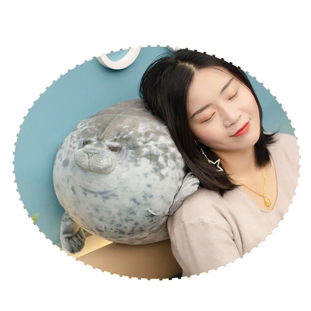 Seal Stuffed Jumbo Giant Large Animal Plush Pillow Toy Soft Doll 20cm Gray