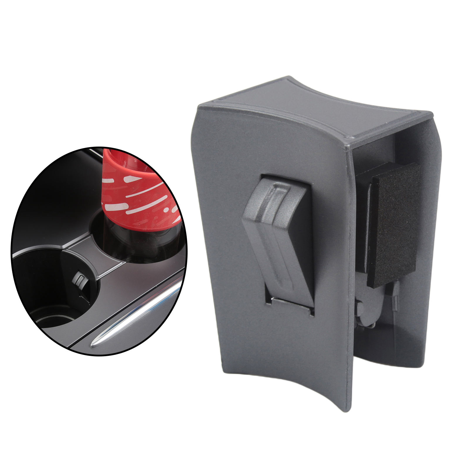 Cup Holder Slot Stabilizer Non-Slip Limiter Center Console Liners Cup Holder for Tesla Model 3 Y Interior ABS Accessories