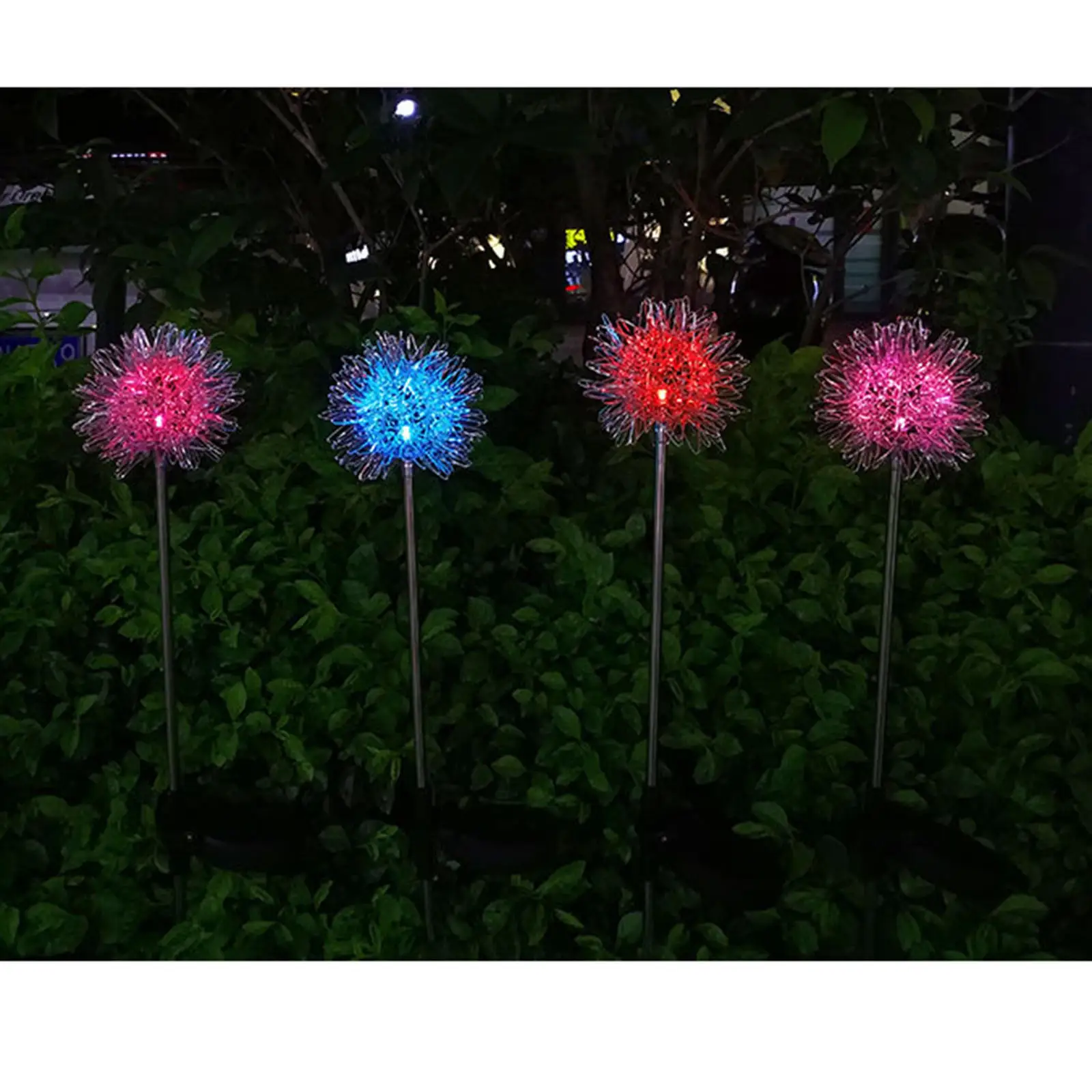 Iron LED Solar Light Waterproof with Ground Stake for Outside Yard Garden Decoration Toys