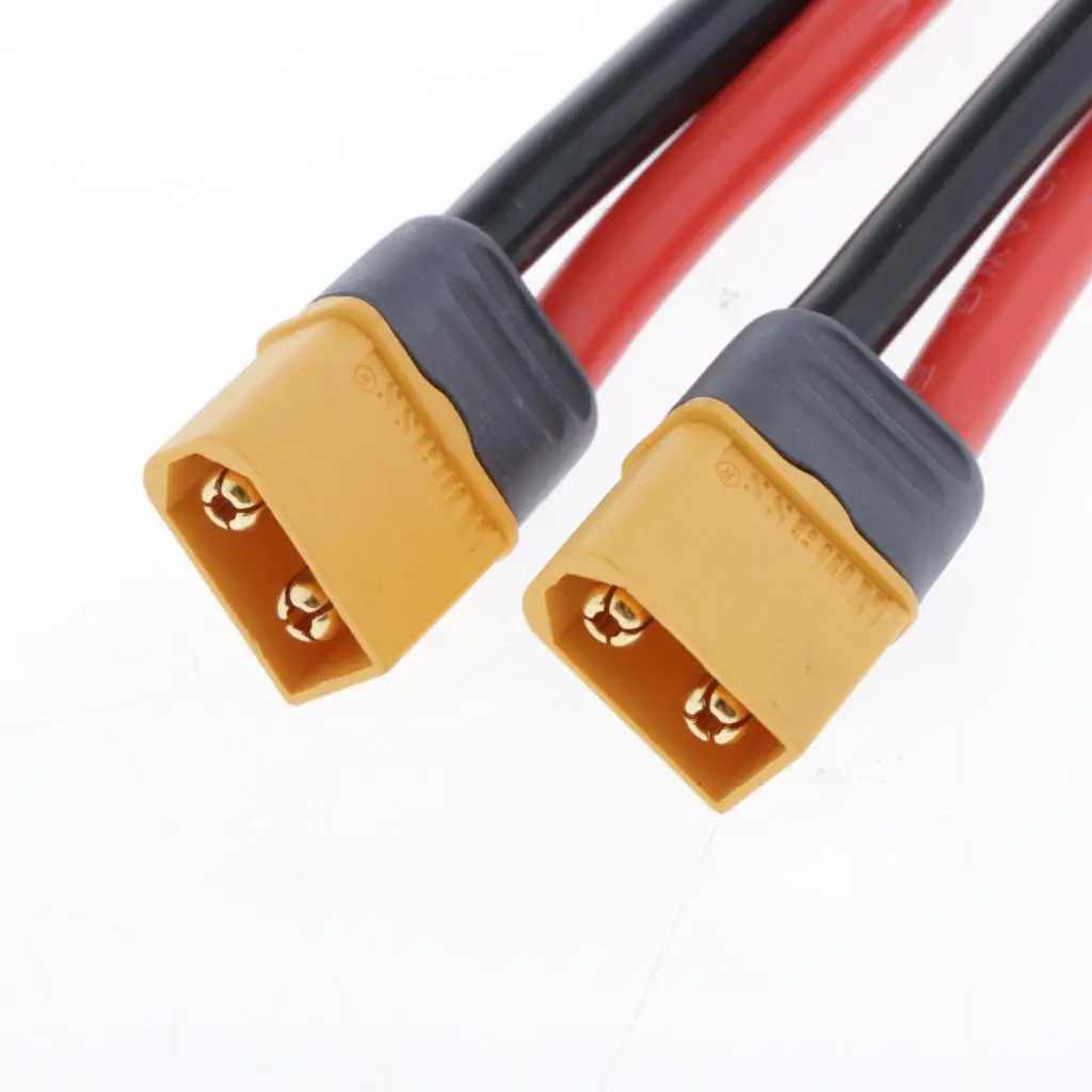 2 Pieces 10AWG XT60 Socket Extension Cable Connector Adapter Cable