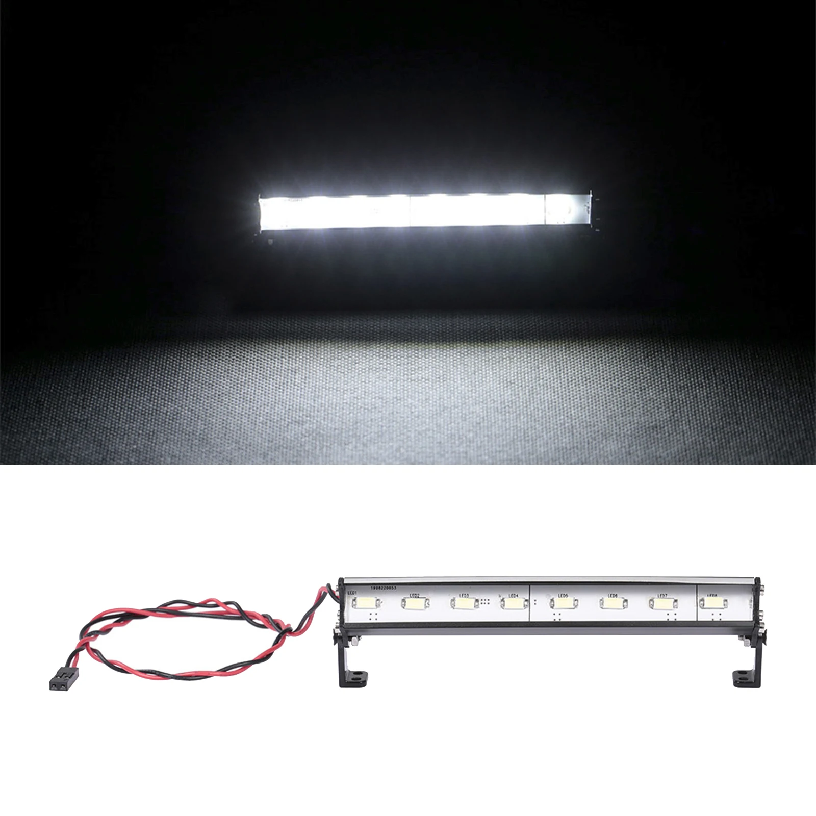 115mm 1:10 Roof Headlights RC Off-Road Dome 8 LED Lights for 1/10 Axial Bomber Traxxas TRX4 Sport 9044 Rock Crawlers Truck