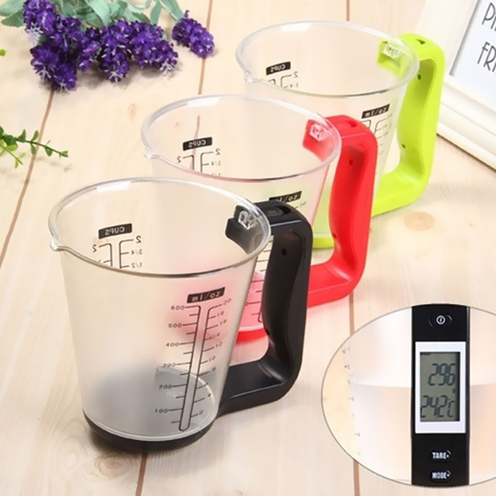 Digital Liquid Crystal Display Measuring Electronic Kitchen Detachable Cup Scale 3 Colors