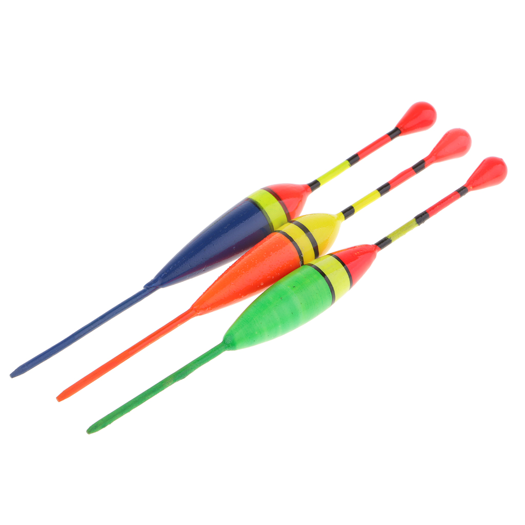 12pcs/pack Fishing Float Bobbers Set Wooden Fishing Buoy Rock Fishing