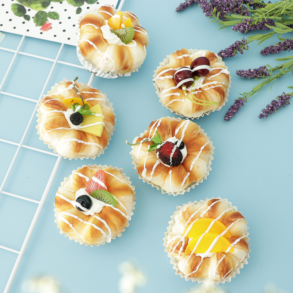 Pack of 6, Fake Bread Lifelike Food Display Kids Tricky Play Toy