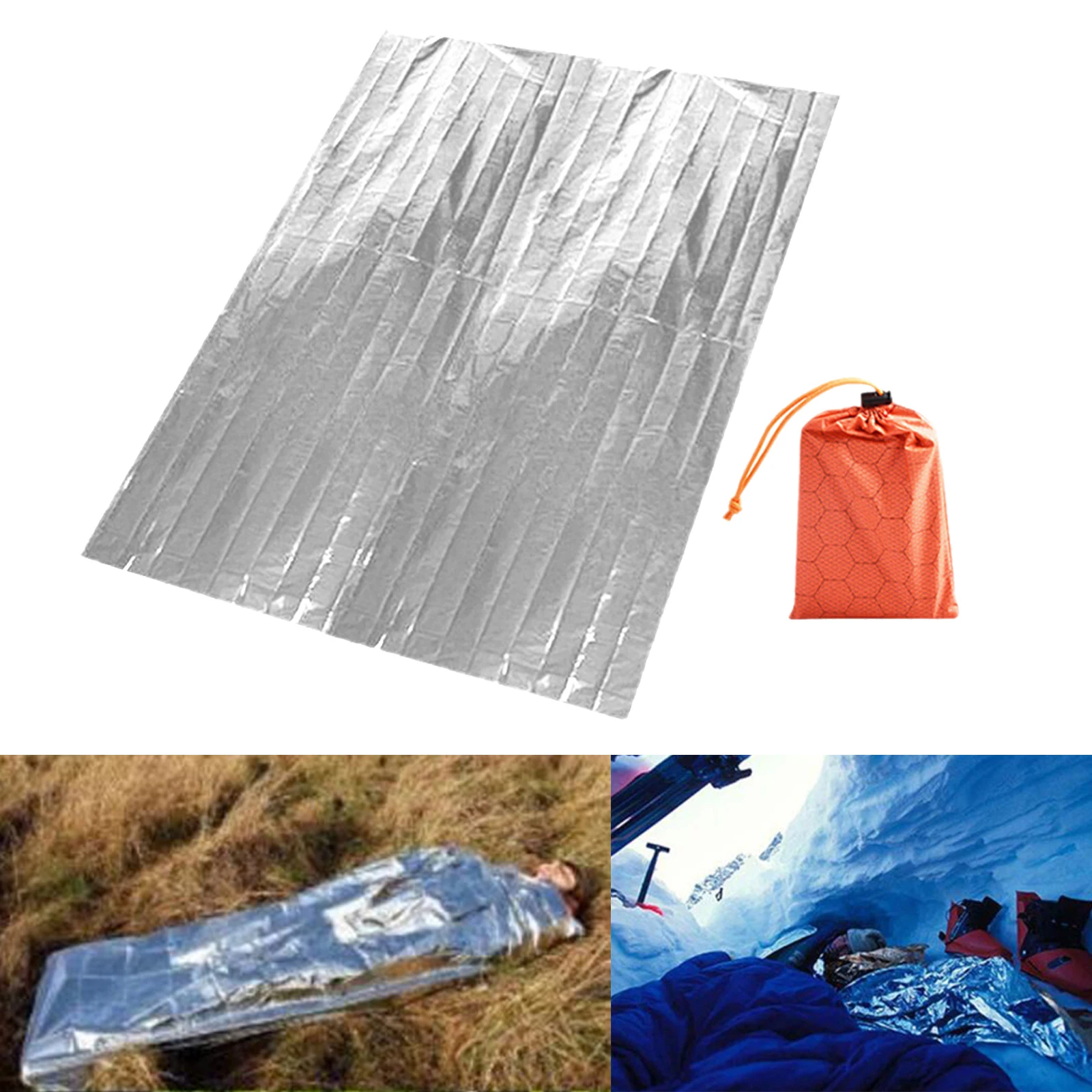 Emergency Blankets Extra Large Thermal Space Blanket for Hiking, Camping, , Prepper and First Aid Survival Kits