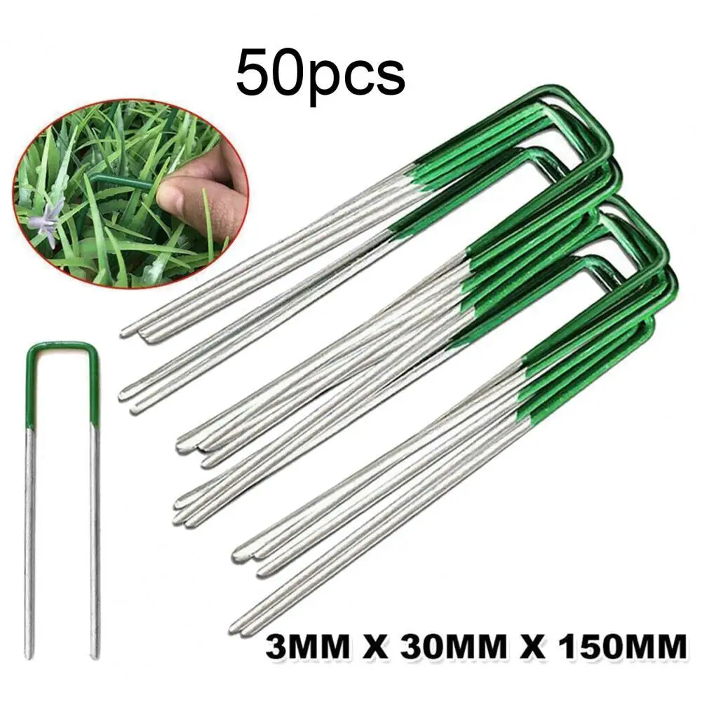 6mm U Pins Grass Protection Turf Mesh Pins 180mm x 70mm x 180mm 
