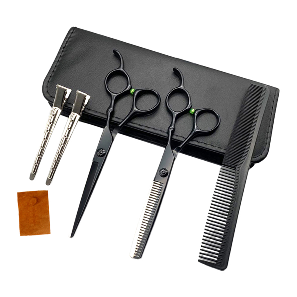 6.0'' Salon Hair Cutting Scissors Barber Hair Shears  Styling Set Kit