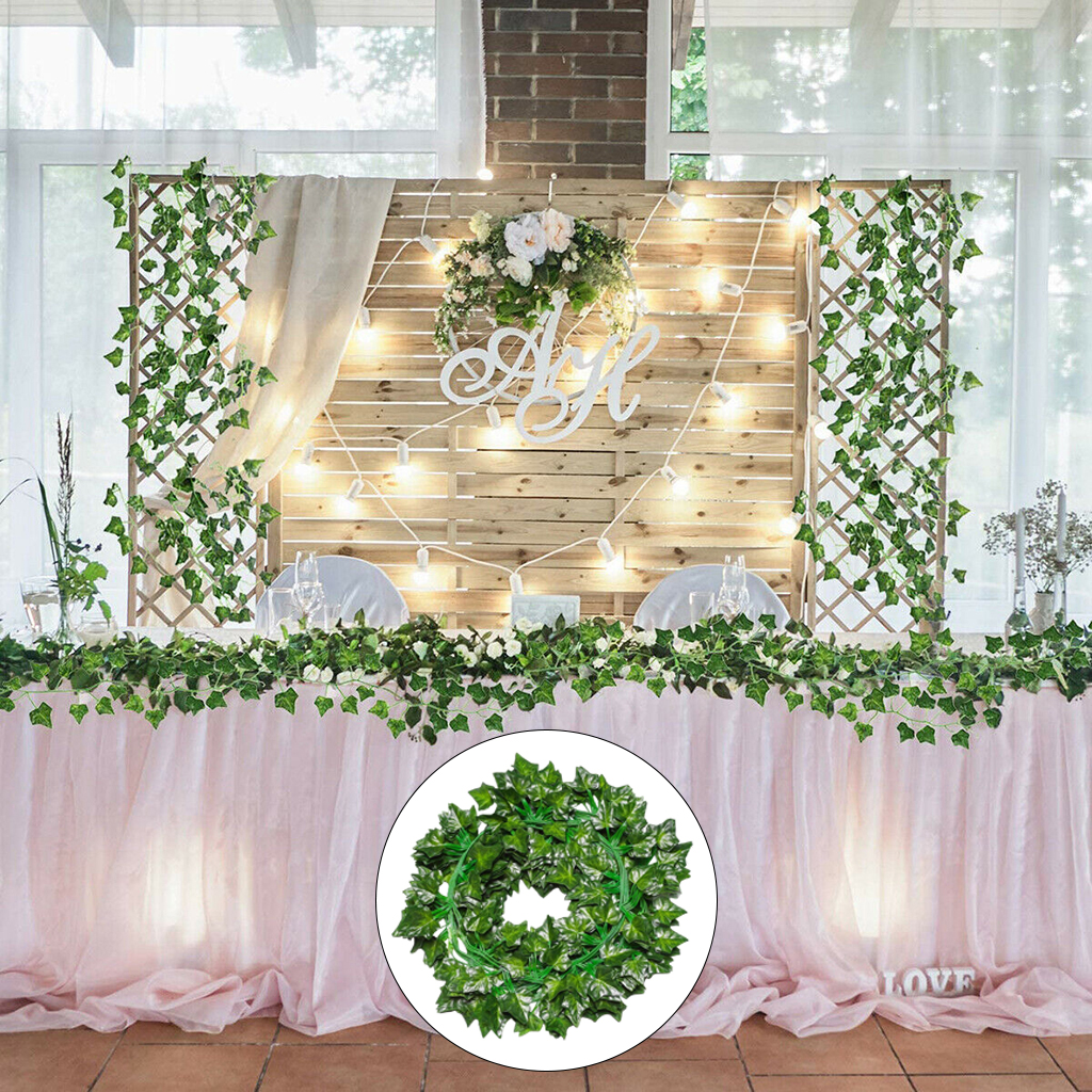 12 Strands 86.4 Feet Artificial Ivy Leaves Vines Garland Greenery Decoration