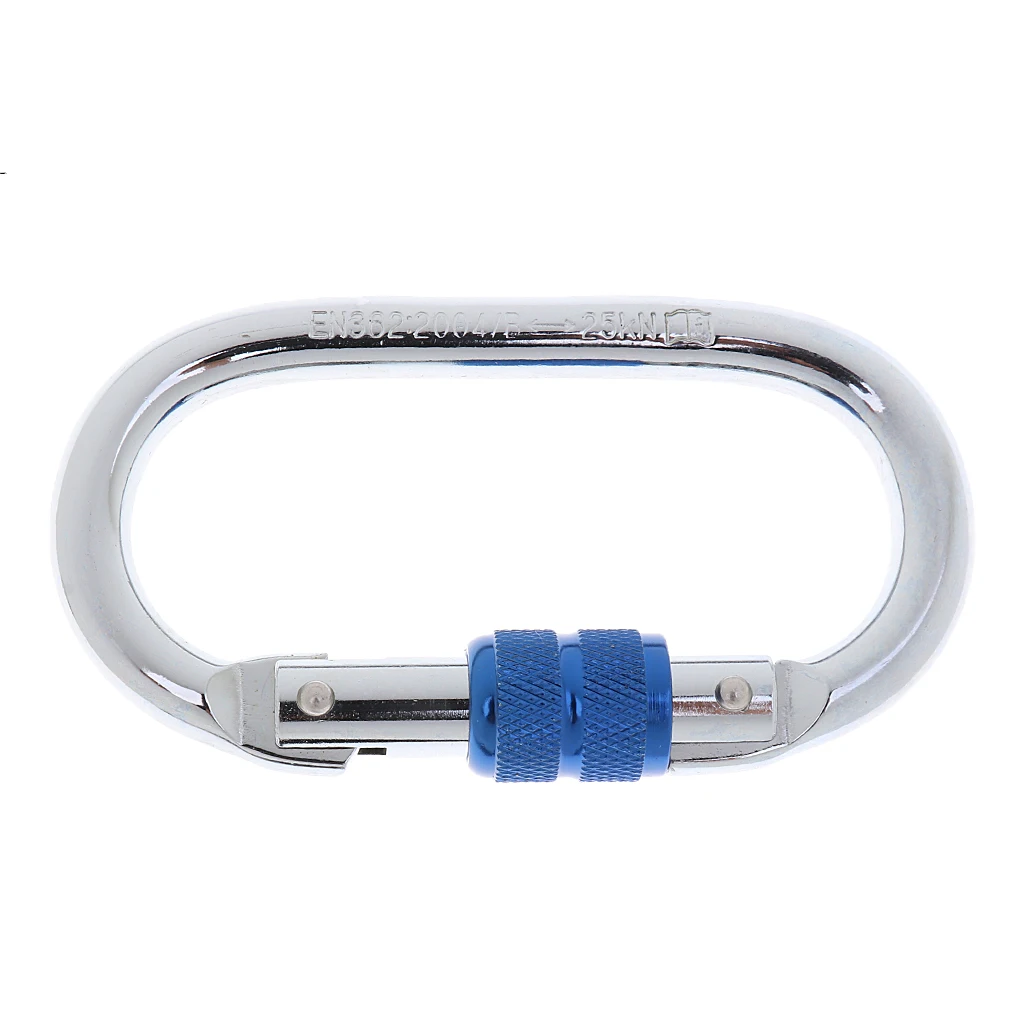 25KN Safety Rock Mountaineering Rock Climbing Aluminum Carabiners Rappelling Gear for Outdoor Camping Equipment  Engineer