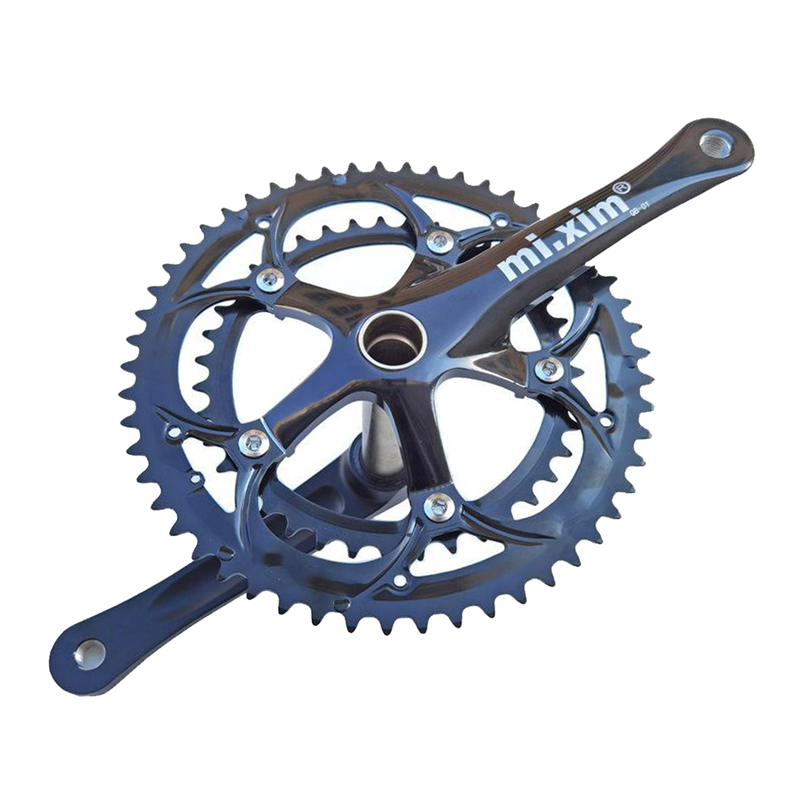 Lightweight 53/39T Bike Crank Set Road Mountain Bicycle 130BCD Chainring 6-10 Speed Steel Chain Wheel with Hollow BB Crank Set