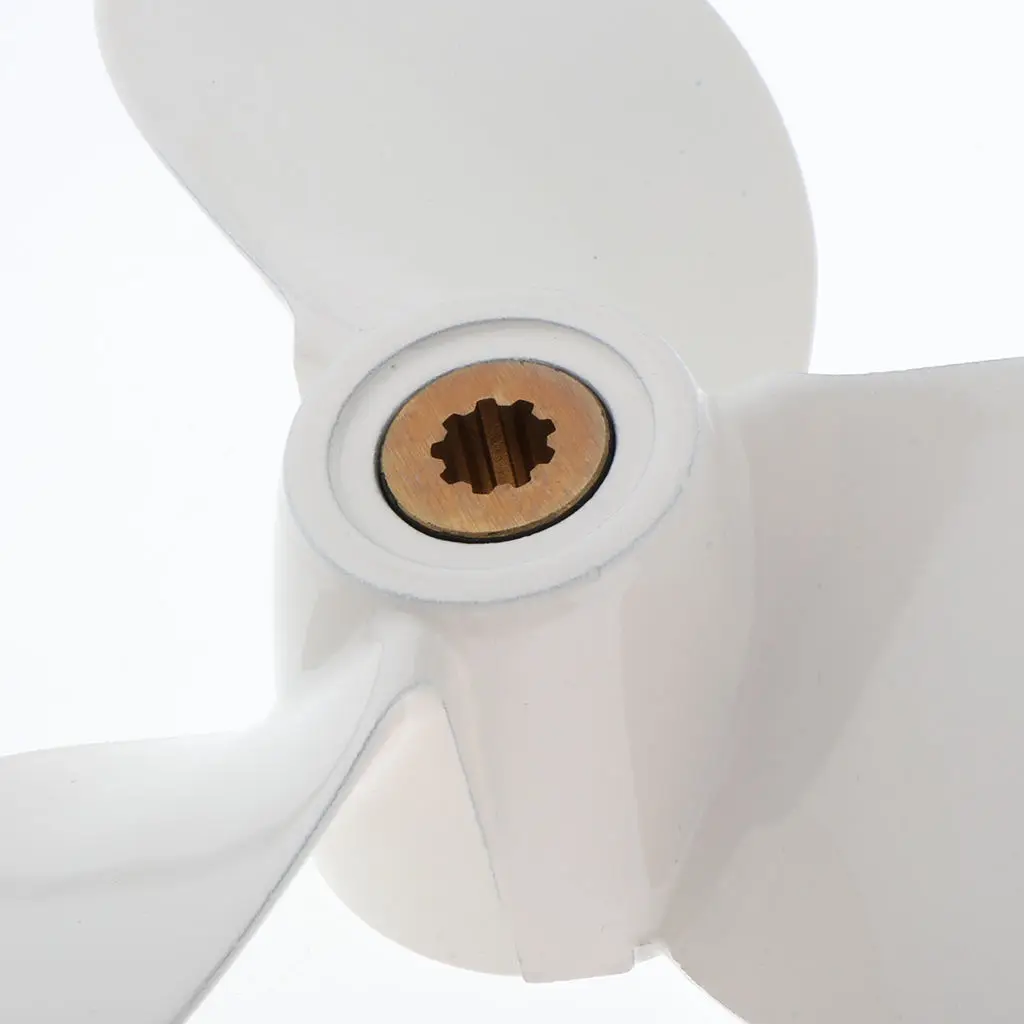 Professional Marine Yacht Propeller 4/5/6 HP Outboard Propeller White Finish Fit for Yamaha 7 1/2x7-BA