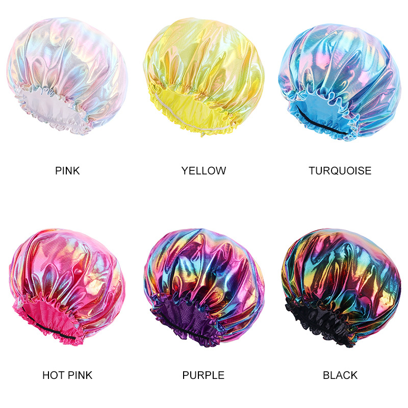 Colorful Headscarf Head Cover Silky Bonnet Beauty Salon Cap Satin Sleep Night Cap Head Cover Bonnet Hat for Curly Springy Hair