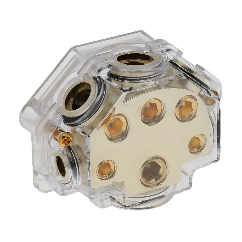 Distribution Block Power Ground In/Out 0 2/4/8 Gauge Car Amp Installation