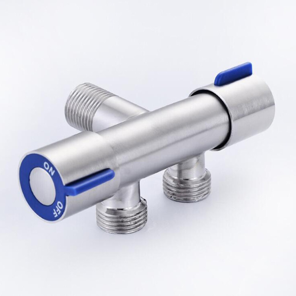 Stainless Steel Faucet Diverter Bathroom Diverter Valve Double Handle Dual Control Toilet Faucet Supplies