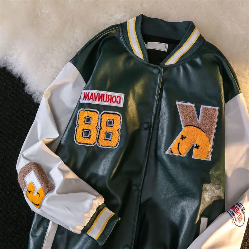 Hip-hop Harajuku Bomber Jackets Women Coat Men's Couple Baseball Jacket 2021 Autumn Unisex Boyfriend Style Varsity Streetwear rain jacket men