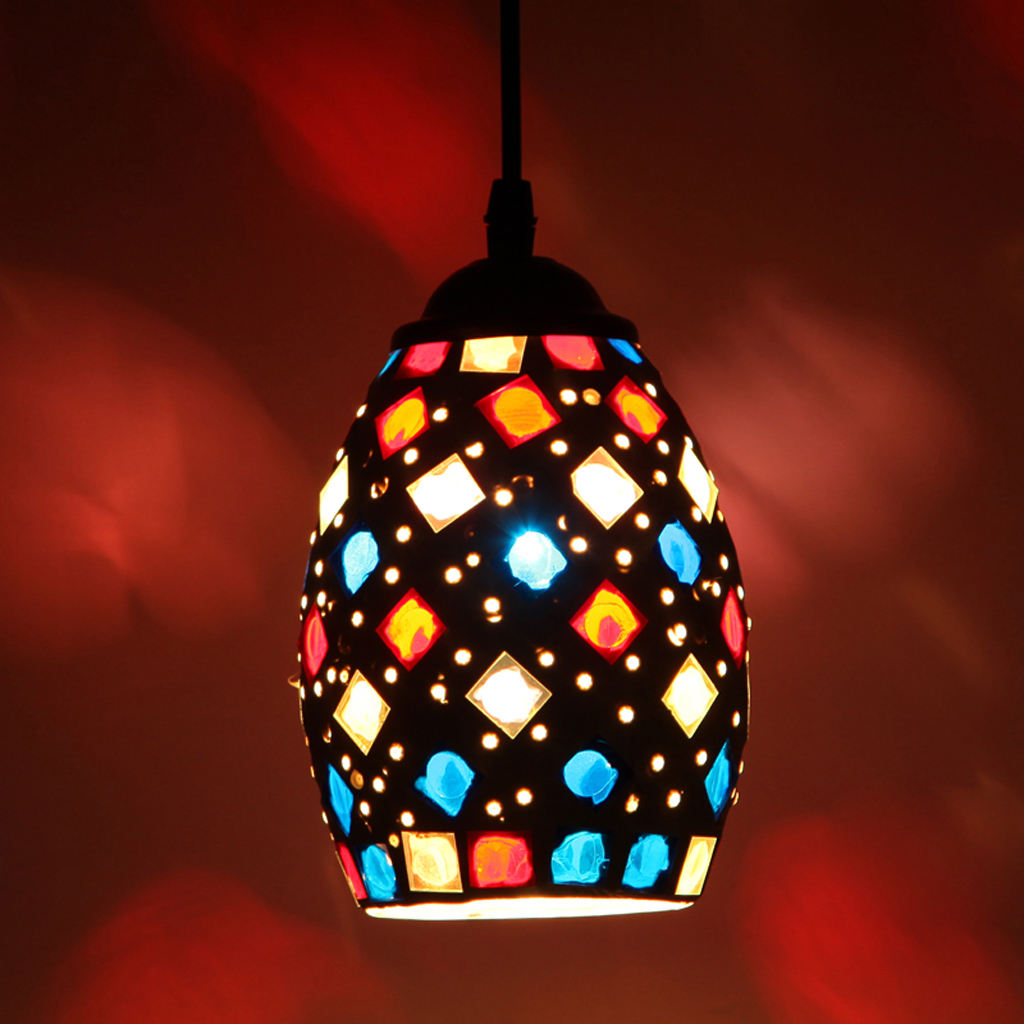 1Pcs Retro Mosaic Style Multicolour Ceiling Pendant Light Shade Lampshade