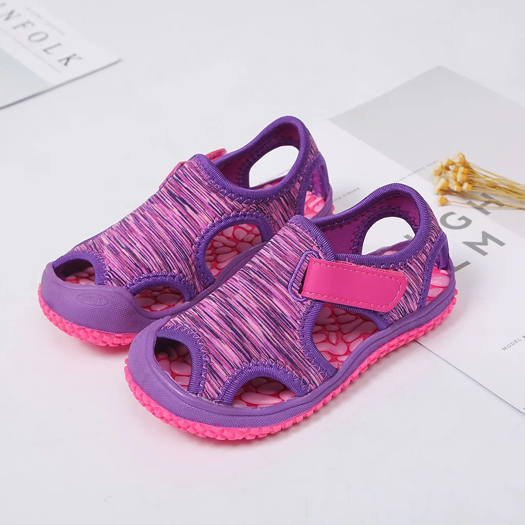 2022 New summer kids shoes Baby Girls Boys Sandals Children Beach Sandals Toddler Outdoor Sneakers Soft Anti-collision Shoes child shoes girl