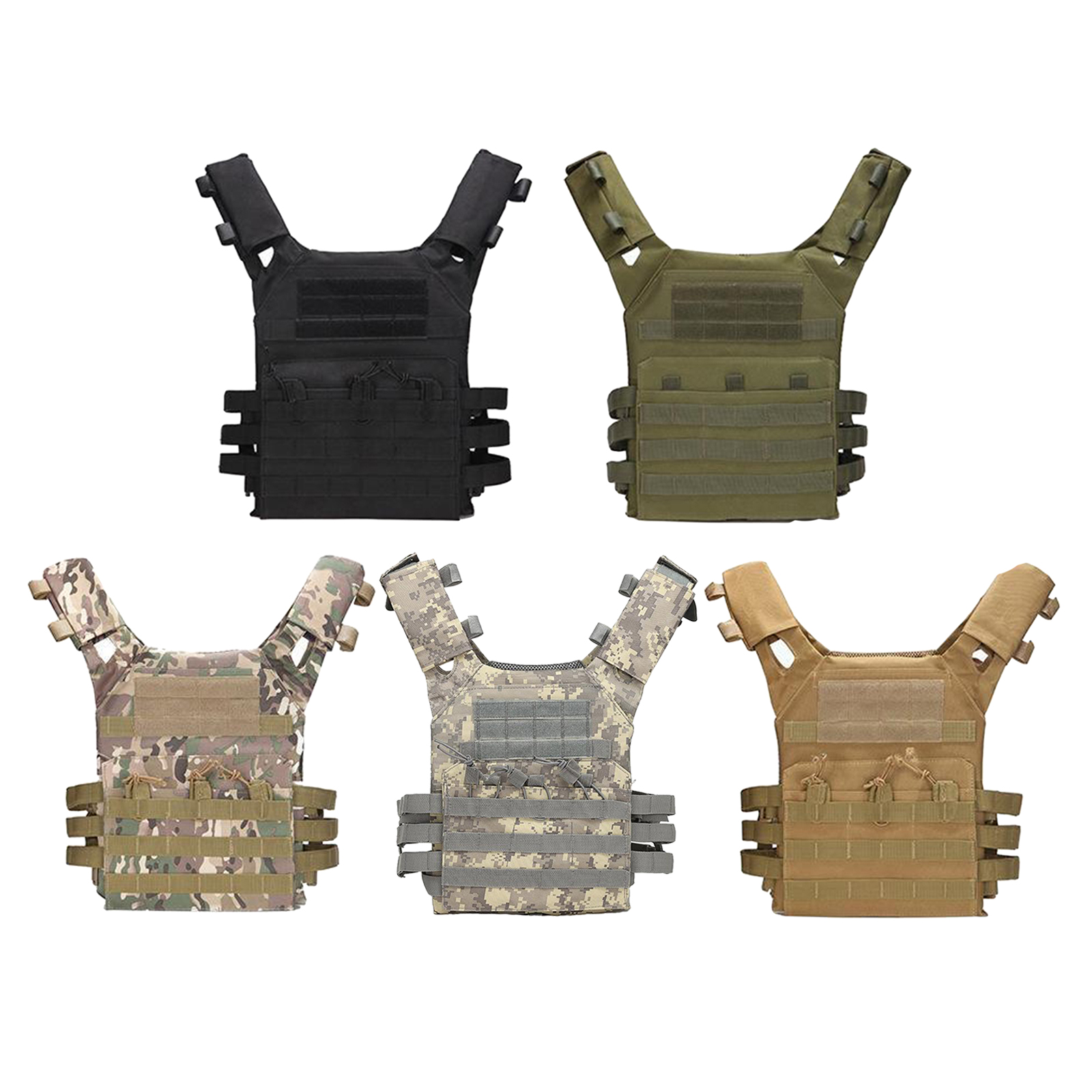 Lightweight Tactical Vest Chest Rig Webbing Plate Vest Waistcoat Jungle Game