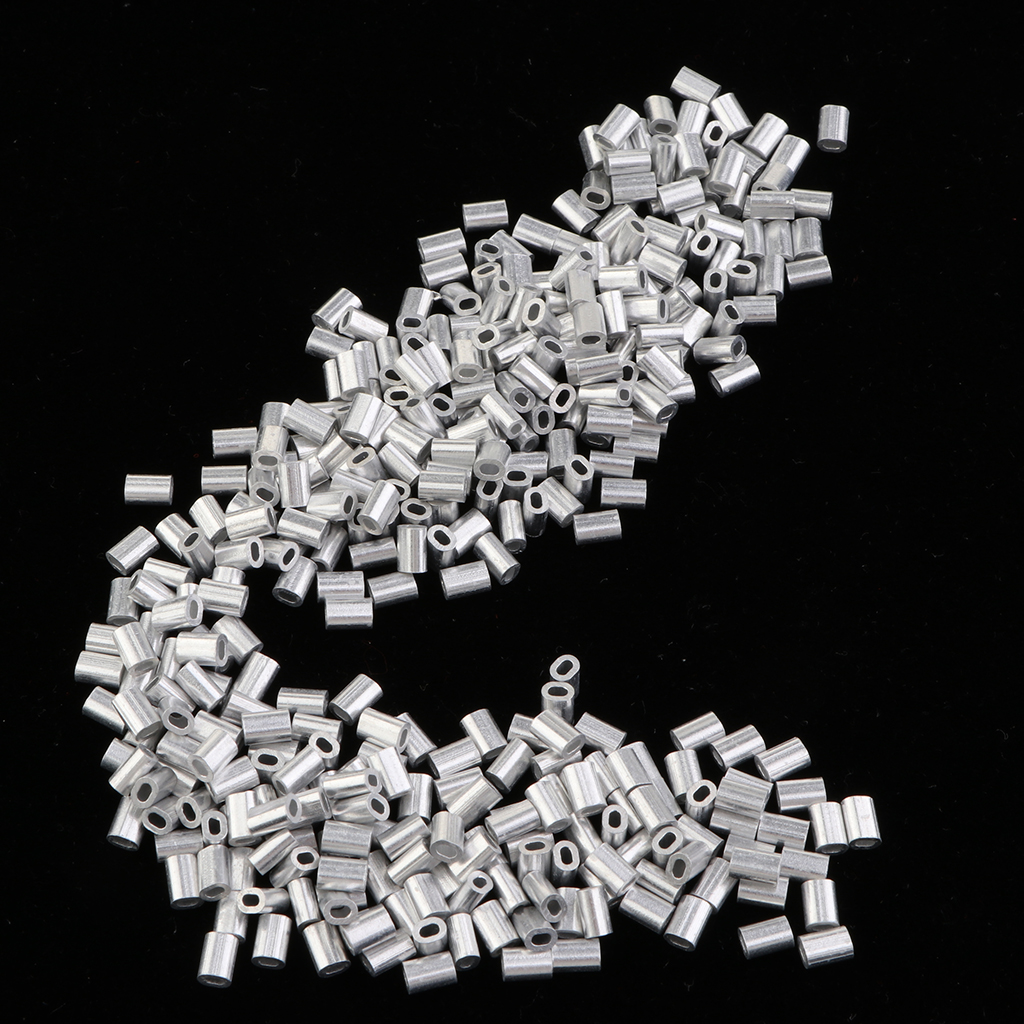 1000Pcs Carp Fishing Aluminium Single Barrel Crimp Sleeves 0.8mm 1mm 1.2mm 1.5mm Fishing Tackles Connector Pesca