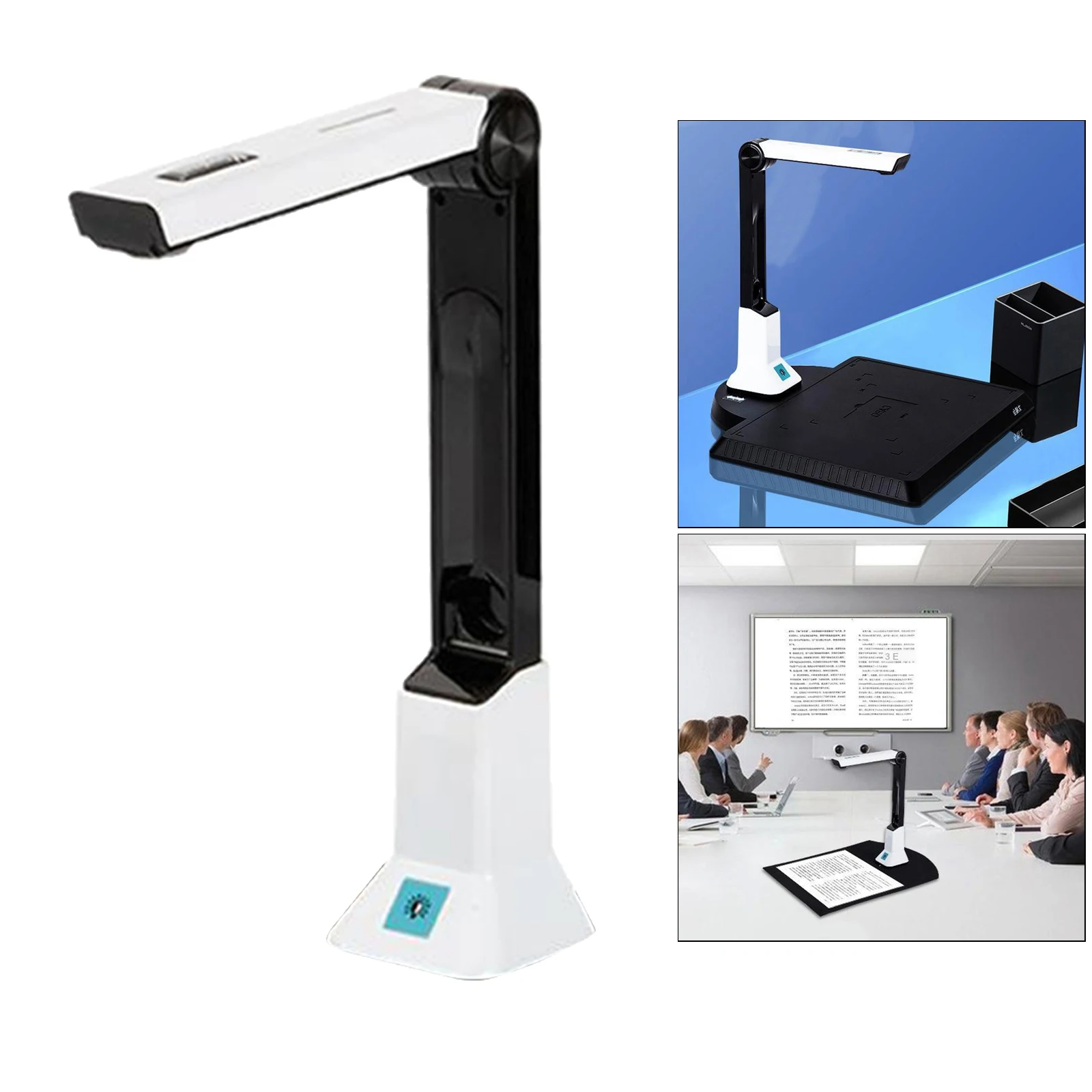 8MP USB Document Camera A4 Format Scanner with OCR for Education Training,Real-time Projection