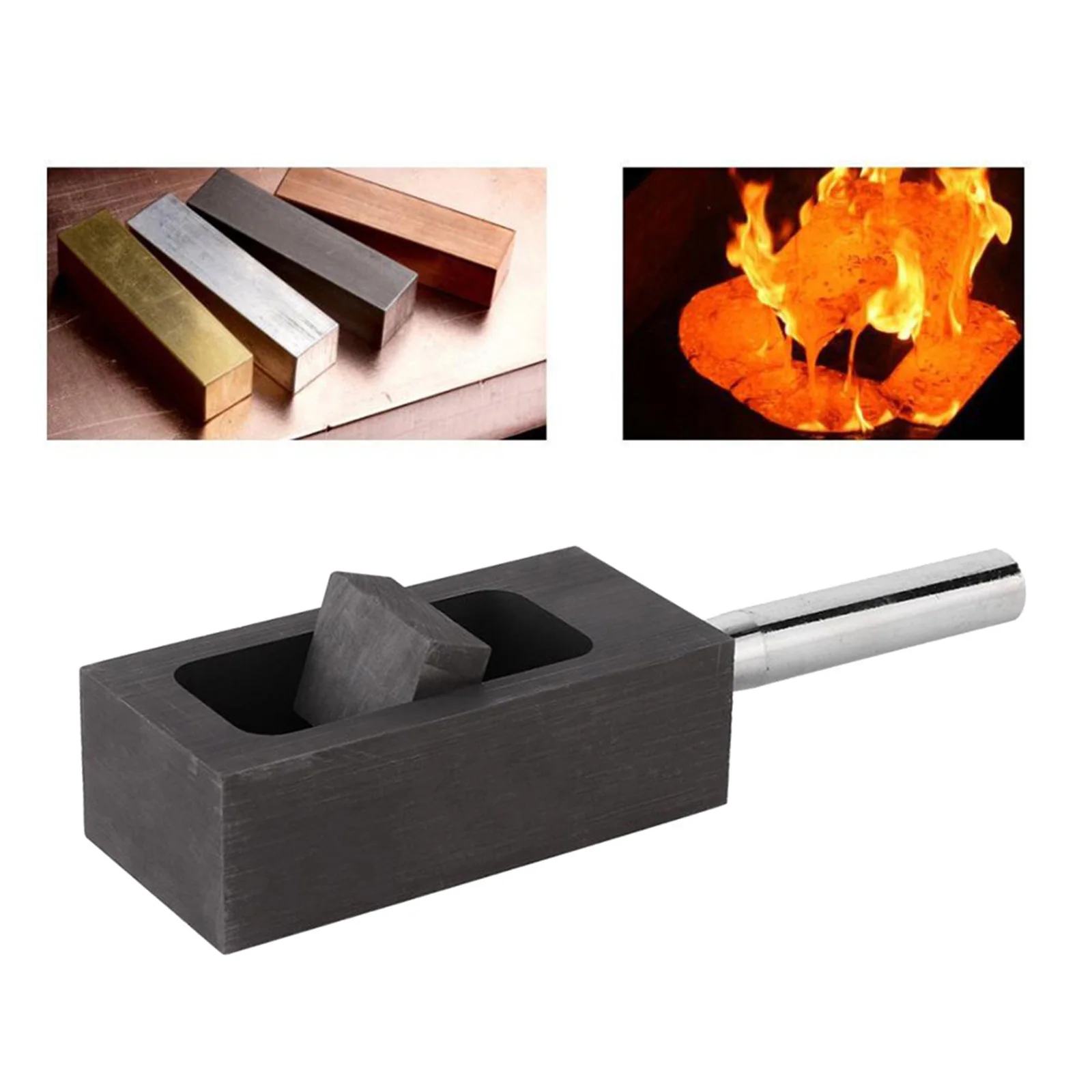 5 Kg Graphite Ingot Mold Graphite Crucible for Melting Gold Silver Casting Refining DIY Jewelry Finding