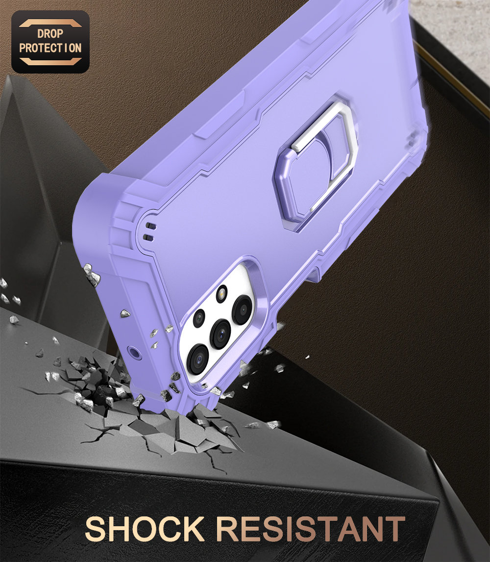 for Samsung Galaxy A12 A32 A52 A72 5G Case, Military Grade Protective Phone Case Cover with Ring Kickstand for Galaxy A52 5G