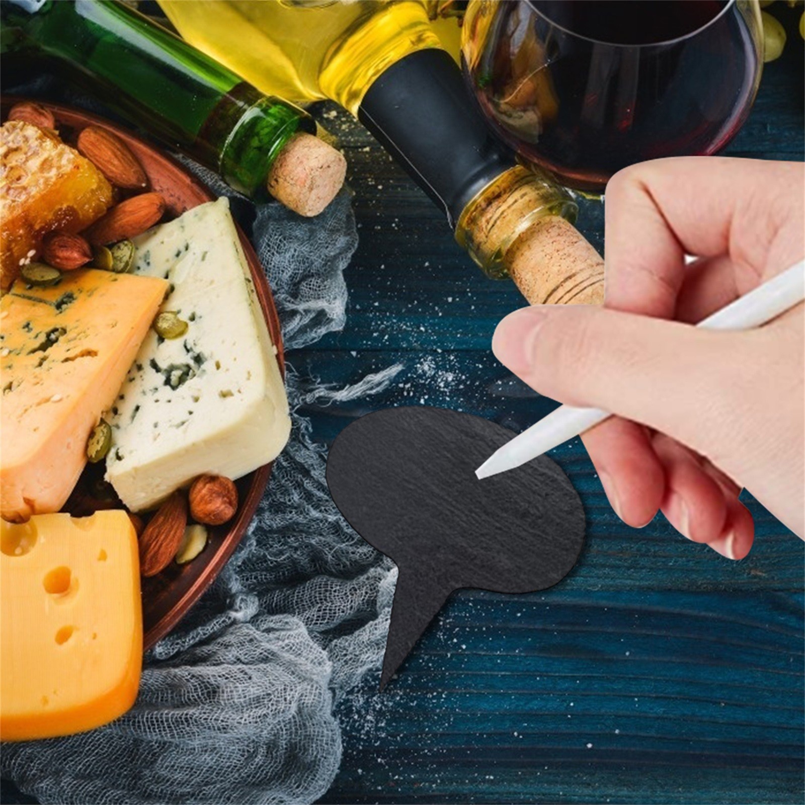 Étiquettes Pour Fromage - 300 Drapeaux Cure-dents Vierges, En Bois Et Papier, Pour Plateaux De Charcuterie