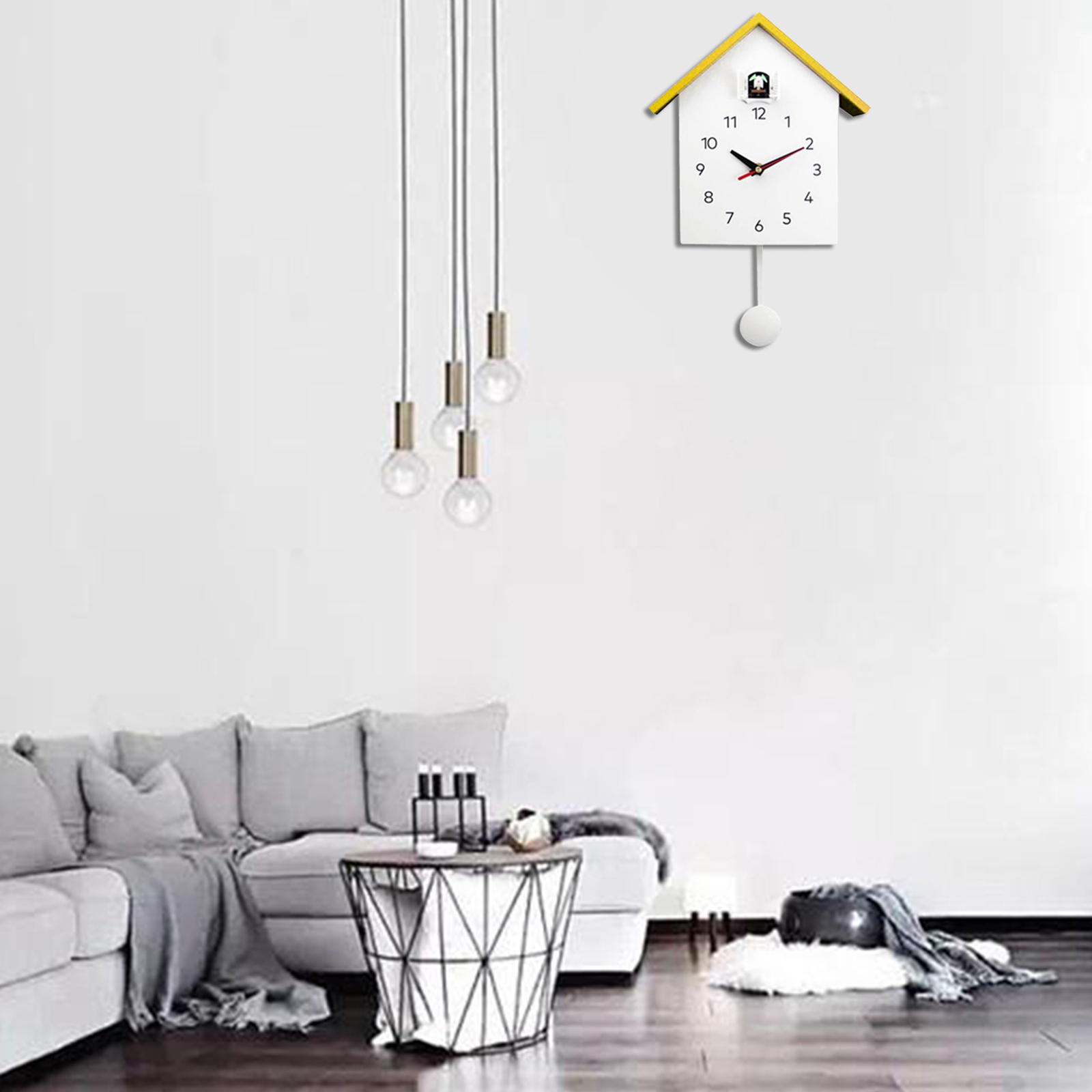 Cuckoo Clock Pendulum Quartz Wall Clock Shelf School Livingroom Decortaion