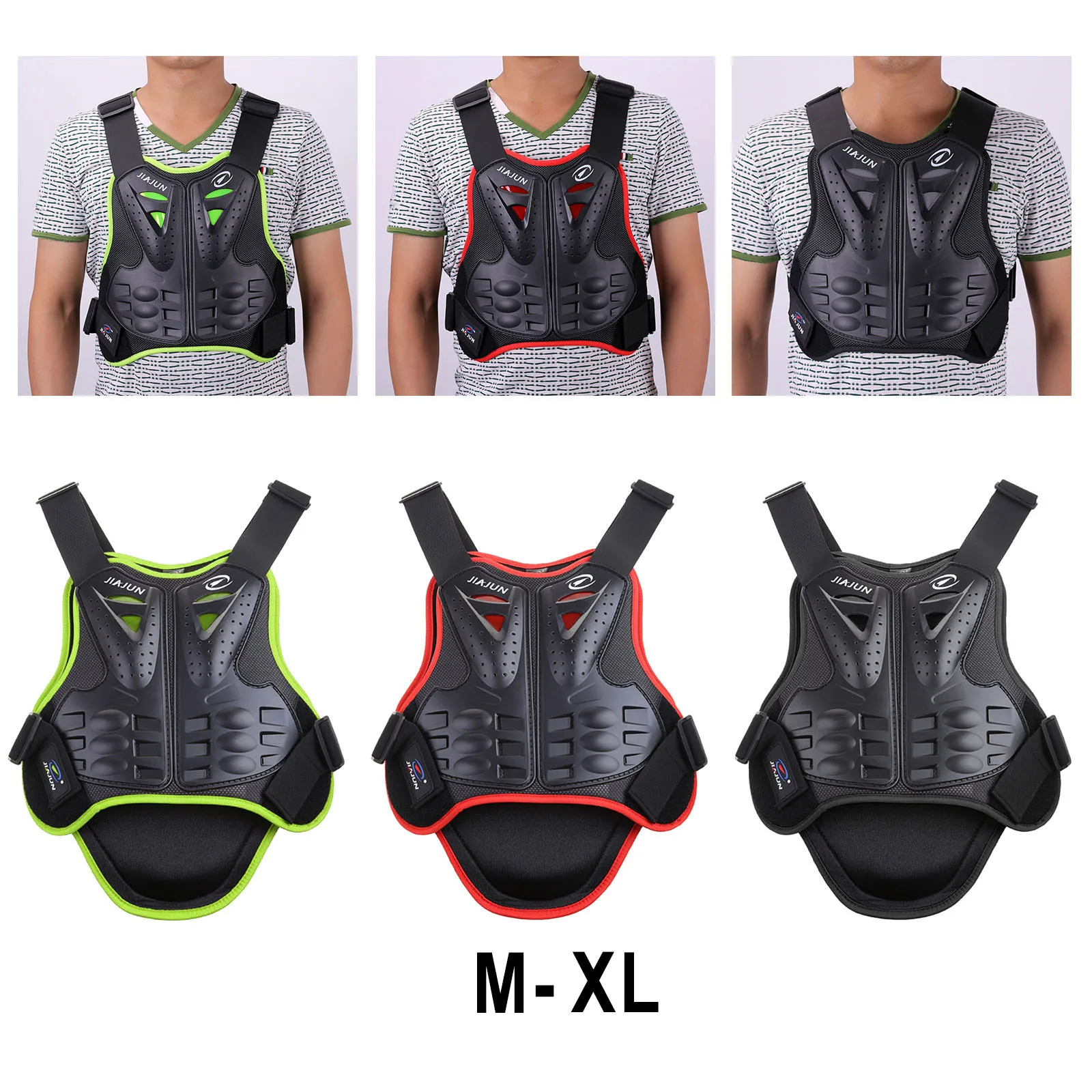 Motorcycle Protection Vest Spine Chest Protection Protective Gear for Motocross Snowboarding Mens Adult