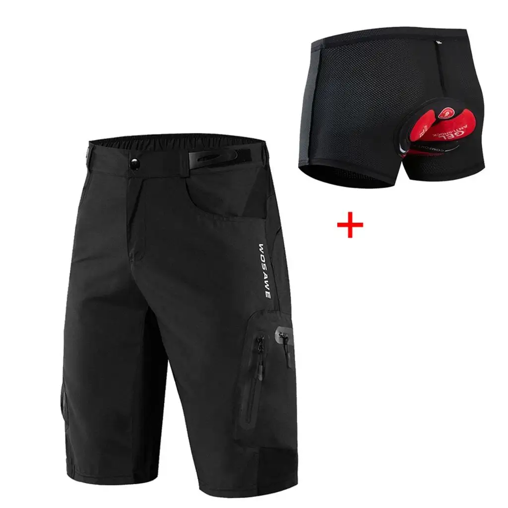 Men Gel Padded Cycling Bike Shorts Bicycle Clothes Biking Gear - Breathable & Absorbent